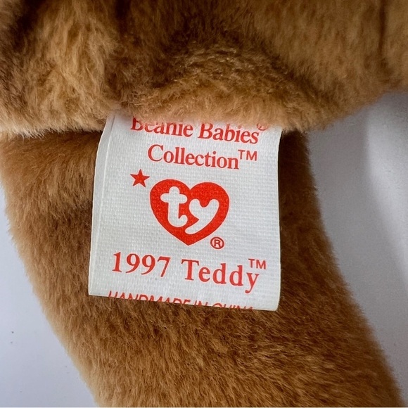 Ty 1997 Teddy Beanie Baby With PVC Pellets And Tag Errors - Picture 2 of 11